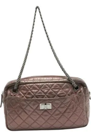 CHANEL Dames, Pre-owned, Roze, Maat: ONE Size Leer