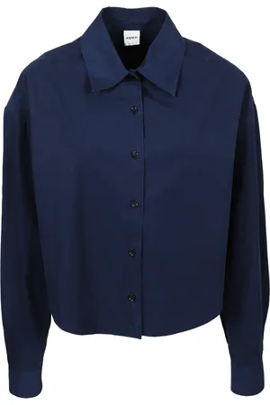 Aspesi Dames, Blouses & Shirts, Blauw, Maat: 2XS Katoen