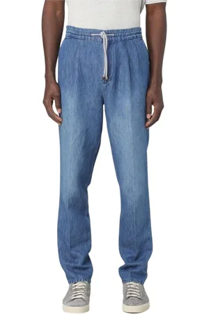 Brunello Cucinelli Heren, Broeken, Blauw, Maat: 2XL Denim