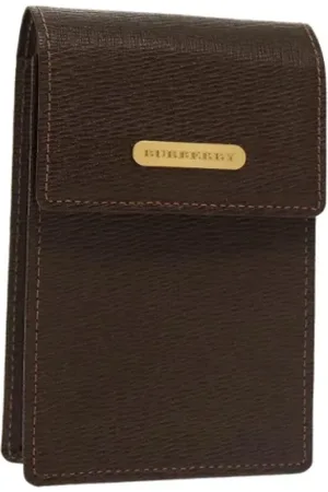 Burberry Dames, Pre-owned, Bruin, Maat: ONE Size Leer