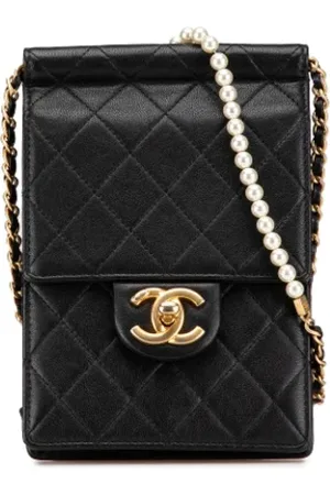 CHANEL Dames, Pre-owned, Zwart, Maat: ONE Size Leer