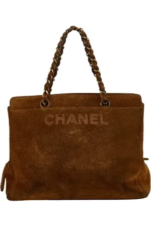 CHANEL Dames, Pre-owned, Bruin, Maat: ONE Size Suède