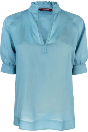 Max Mara Dames, Blouses & Shirts, Blauw, Maat: S Jersey