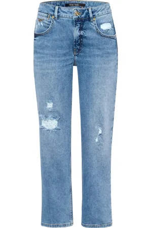 Marc Aurel Dames, Jeans, Blauw, Maat: M Katoen