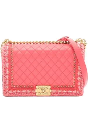 CHANEL Dames, Pre-owned, Roze, Maat: ONE Size Leer