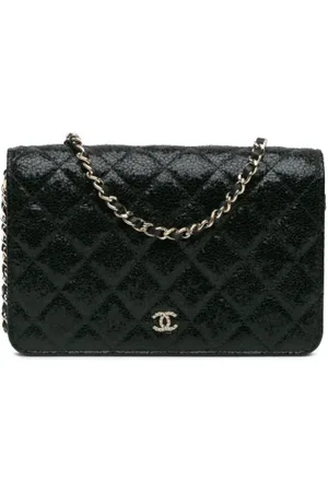 CHANEL Dames, Pre-owned, Zwart, Maat: ONE Size Leer
