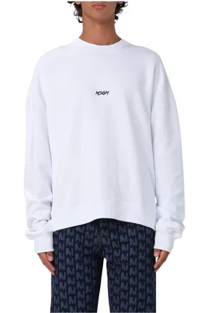 Msgm Heren, Sweatshirts & Hoodies, Wit, Maat: S