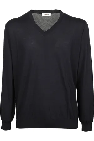 KANGRA CASHMERE Heren, Truien, Blauw, Maat: XL Katoen