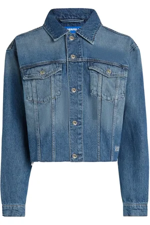 Karl Lagerfeld Dames, Jassen, Blauw, Maat: XS Katoen