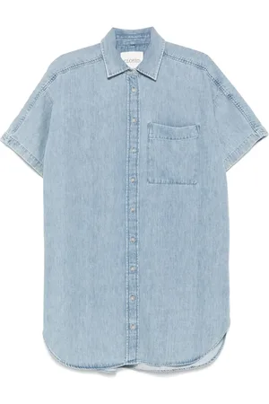 Closed Dames, Blouses & Shirts, Blauw, Maat: M