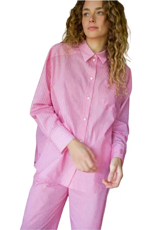 Crās Dames, Blouses & Shirts, Roze, Maat: M Katoen