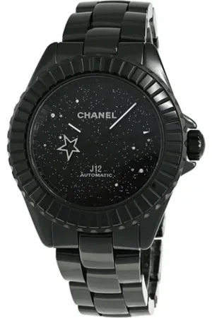 CHANEL Heren, Pre-owned, Zwart, Maat: ONE Size Linnen