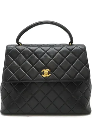 CHANEL Dames, Pre-owned, Zwart, Maat: ONE Size Leer