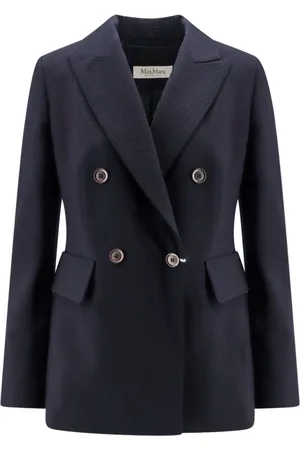 Max Mara Dames, Jassen, Blauw, Maat: XL Wol