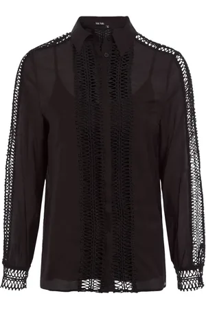 Marc Aurel Dames, Blouses & Shirts, Zwart, Maat: L