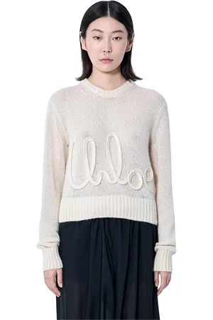 Chloé Dames, Truien, Wit, Maat: XS Zijde