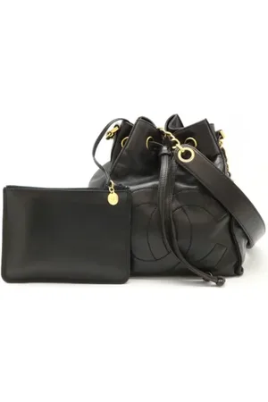 CHANEL Dames, Pre-owned, Zwart, Maat: ONE Size Leer