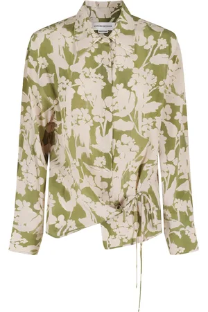 Victoria Beckham Dames, Blouses & Shirts, Groen, Maat: 2XS Zijde