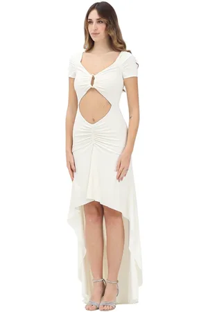 Patrizia Pepe Dames, Jurken, Wit, Maat: XS Jersey