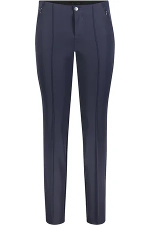 Mac Dames, Broeken, Blauw, Maat: 3XL Polyamide