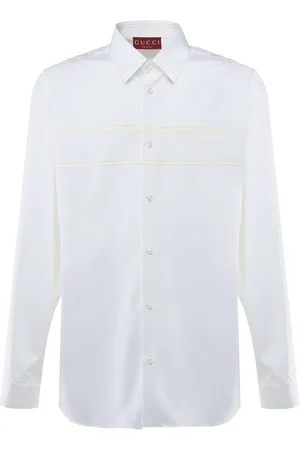 Gucci Heren, Overhemden, Wit, Maat: M Katoen