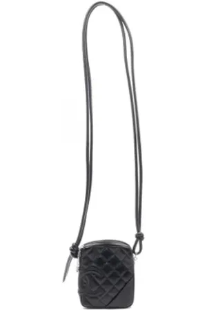 CHANEL Dames, Pre-owned, Zwart, Maat: ONE Size Leer