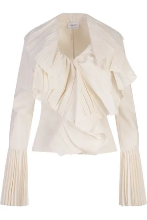 Alexander McQueen Dames, Blouses & Shirts, Wit, Maat: XS Viscose