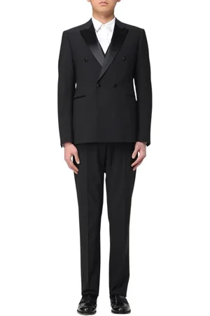 Emporio Armani Heren, Pakken, Zwart, Maat: L Wol