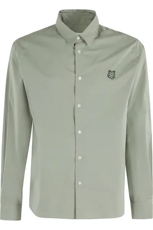 Maison Kitsuné Heren, Overhemden, Groen, Maat: XS Katoen