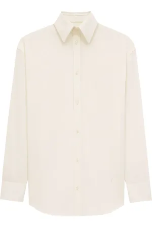 Saint Laurent Dames, Blouses & Shirts, Wit, Maat: M Katoen