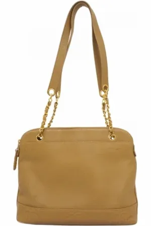 CHANEL Dames, Pre-owned, Bruin, Maat: ONE Size Leer
