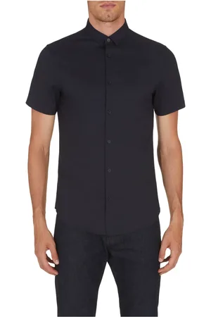 Armani Exchange Heren, Overhemden, Blauw, Maat: L Polyamide