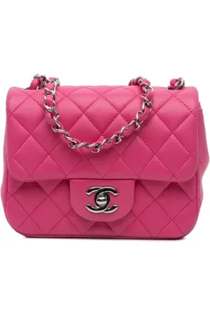 CHANEL Dames, Pre-owned, Roze, Maat: ONE Size Leer