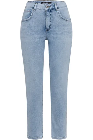Marc Aurel Dames, Jeans, Blauw, Maat: M Katoen