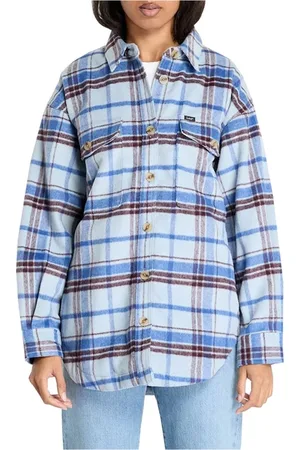 Lee Dames, Blouses & Shirts, Blauw, Maat: M Wol
