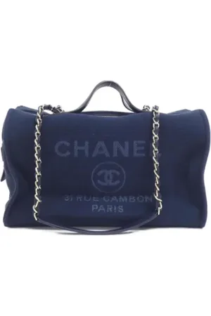 CHANEL Dames, Pre-owned, Blauw, Maat: ONE Size Leer