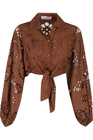 MC2 SAINT BARTH Dames, Blouses & Shirts, Bruin, Maat: XS Katoen