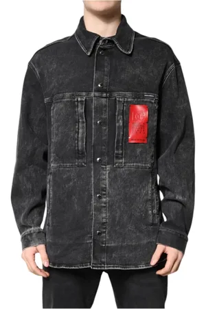 Dolce & Gabbana Heren, Jassen, Zwart, Maat: XL Katoen