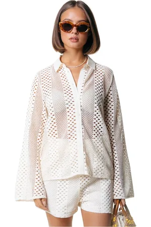 Colourful rebel Dames, Blouses & Shirts, Wit, Maat: XS Katoen