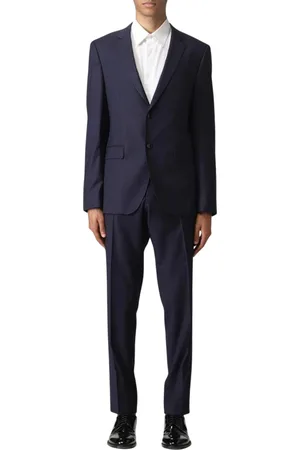 HUGO BOSS Heren, Pakken, Blauw, Maat: 2XL Wol