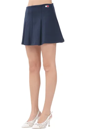 Tommy Hilfiger Dames, Rokken, Blauw, Maat: M Katoen