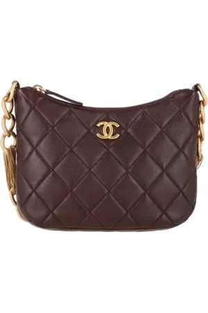 CHANEL Dames, Pre-owned, Bruin, Maat: ONE Size Leer