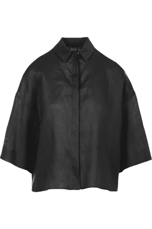 Max Mara Dames, Blouses & Shirts, Zwart, Maat: S Linnen