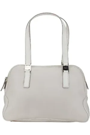 Salvatore Ferragamo Dames, Pre-owned, Grijs, Maat: ONE Size Leer