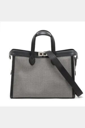 Fendi Dames, Pre-owned, Grijs, Maat: ONE Size Leer