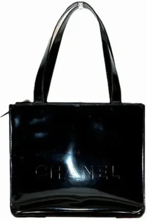 CHANEL Dames, Pre-owned, Zwart, Maat: ONE Size Leer