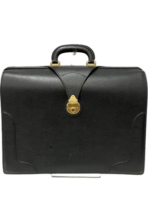 Burberry Heren, Pre-owned, Zwart, Maat: ONE Size Leer