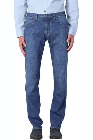 Emporio Armani Heren, Jeans, Blauw, Maat: W30 Katoen