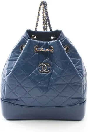 CHANEL Dames, Pre-owned, Blauw, Maat: ONE Size Leer