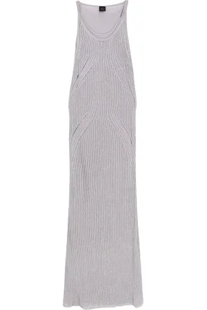 Pinko Dames, Jurken, Grijs, Maat: S Viscose